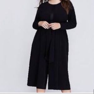 Lane Bryant culottes black jumpsuit